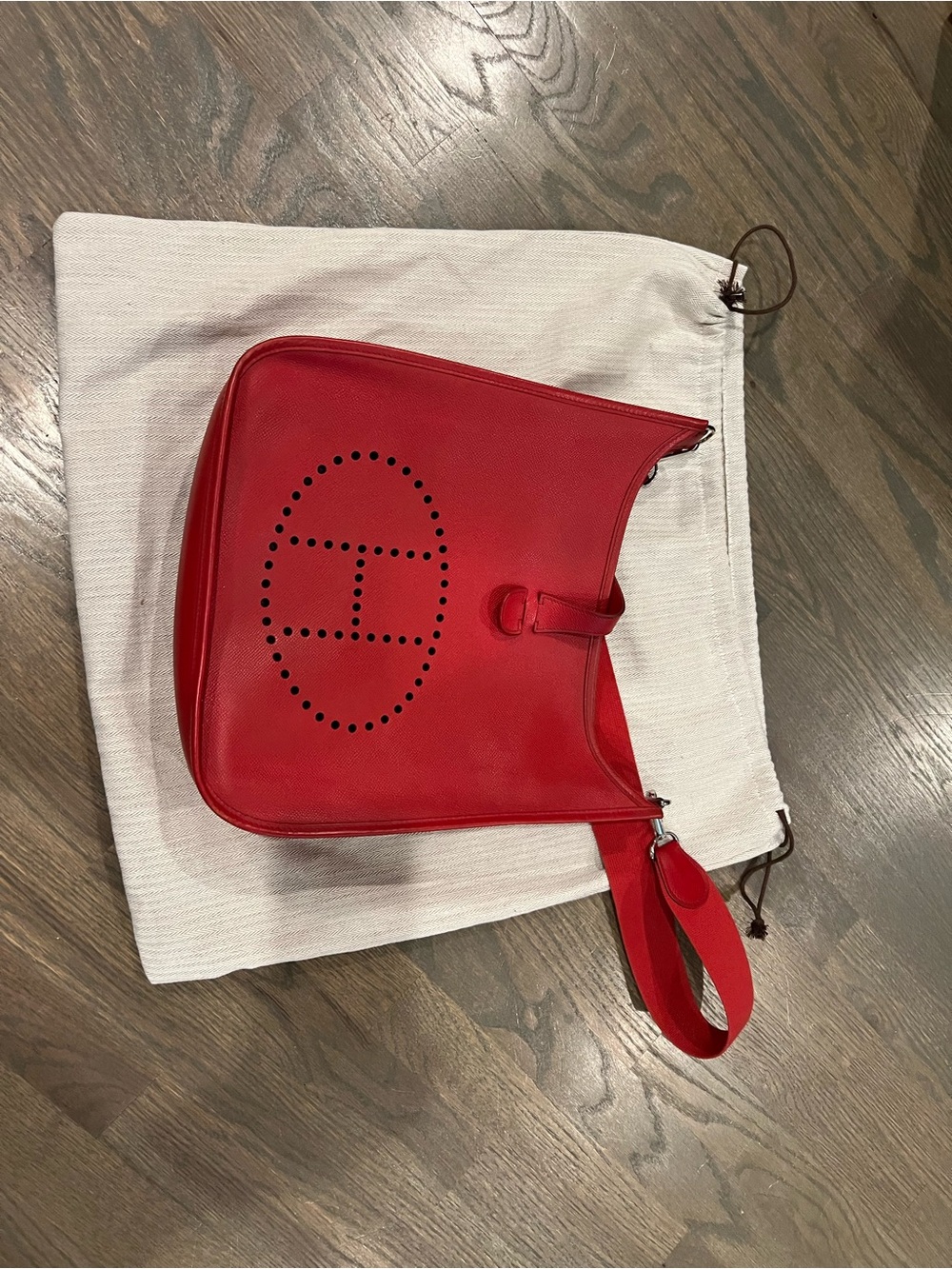 Red Hermes Evelyn Bag